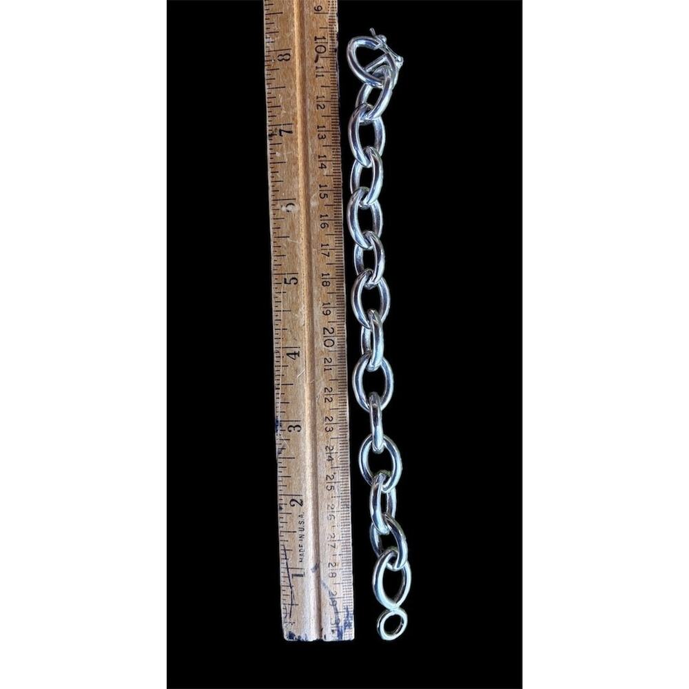 Vintage Peruvian 950 Sterling Silver Heavy Chain Link Bracelet 40g - Picture 11 of 13